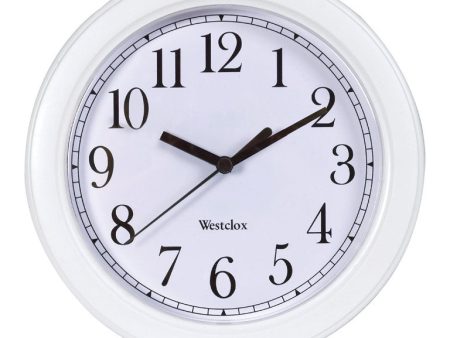 Westclox 8.5 in. L X 8.5 in. W Indoor Classic Analog Wall Clock Glass Plastic White Cheap