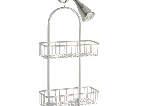 iDesign Classico 2 26 in. H X 12 in. L Satin Silver Shower Caddy Sale