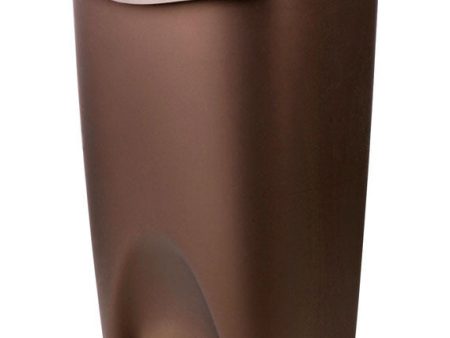 Umbra Brim 13 gal Bronze Plastic Step On Trash Can Fashion