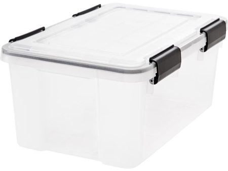 IRIS WEATHERPRO 19 qt Clear Storage Tote 7.88 in. H X 11.75 in. W X 17.5 in. D Stackable Online