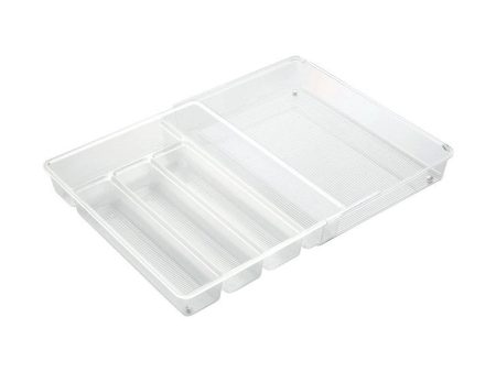 iDesign Linus Clear Cutlery Organizer 2.25 in. H X 14.25 in. W X 11.25 in. D Sale