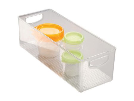 iDesign 0.28 cu ft Clear Storage Bin 6 in. H X 5 in. W X 16 in. D Stackable Online now