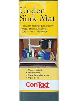 Con-Tact 4 ft. L X 24 in. W Gray Non-Adhesive Under Sink Mat For Discount