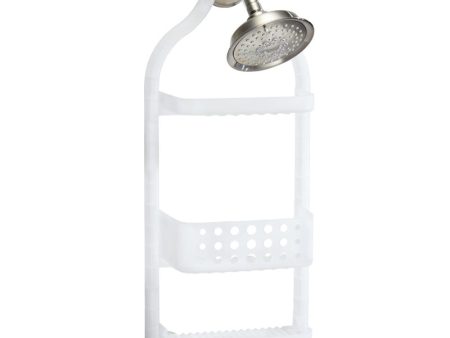 iDesign Circlz 26 in. H X 5 in. L White Shower Caddy Online now