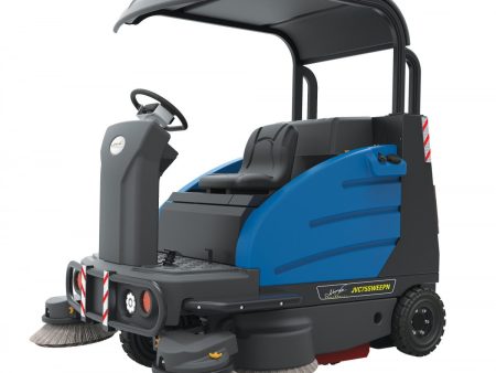 Industrial Ride-On Sweeper Machine JVC75SWEEPN from Johnny Vac - 74 1 4  (1886 mm) Cleaning Path - Roof - Battery & Charger Included For Sale