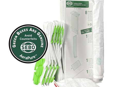 SEBO SERVICE BOX AUTOMATIC X7 X8 51828AM (8-3 Layer Filtration Bags) Discount