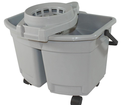 Divided Pail With Hand Wringer Gray 15 qt. Discount