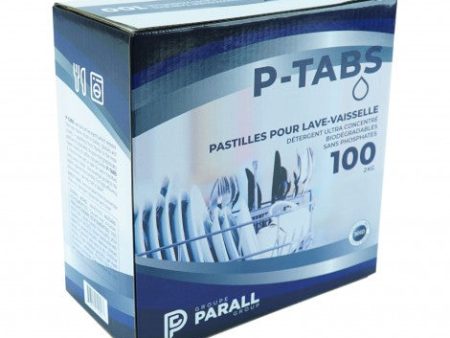 Dishwasher Detergent Tablets Phosphate Free - Ultra Concentrated - Box of 100 - Parall P-TABS Online Hot Sale