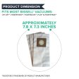 Crucial Vacuum Replacement Vac Bags - Compatible With Bissell Part # 30861 - Bissell Style 1, 4, & 7 Allergen Bags Designed To Fit Bissell Powerforce, PowerGlide, Plus, Power Trak Series Online now