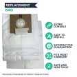 Crucial Vacuum Replacement Type B Cloth Vac Bags Part # 85003, 24196, 634875 115.2496210 - Compatible With Kenmore Bag and Oreck Canister Vacuums - Compact, Disposable Style For Vacuums Online Hot Sale