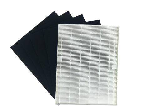 Crucial Vacuum Replacements for Fellowes HEPA Style Air Purifier Filter & 4 Carbon Filters Fit AP-300PH Air Purifier, Compatible With Part # HF-300 Fashion