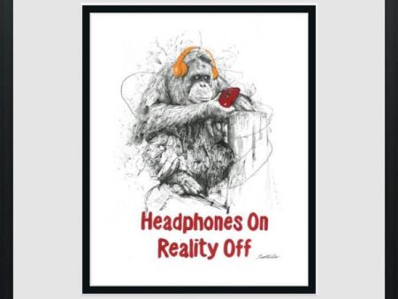 Headphones On Reality Off Miniature by Scott Tetlow Fashion