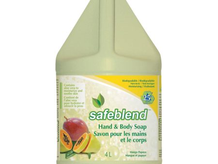 SAFEBLEND  Hand & Body Soap, 4 L, Scented, Jug Discount