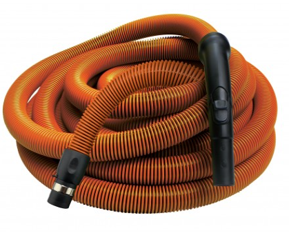 Central Vacuum Garage Hose Orange, Lightweight with Black Plastic Curved Handle (30Ft,50Ft) Discount