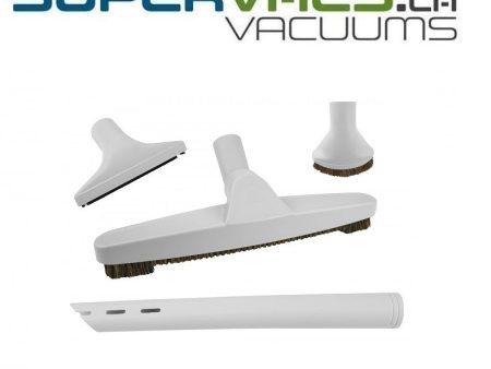 Universal 1 & 1 4 Inch Size - Central Vacuum Brush Kit - Floor Brush - Dusting Brush - Upholstery Brush - Crevice Tool Discount