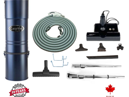 Canavac ACAN590 with SEBO Standard Central Vacuum Kit with ET-1F2 12  Power Head Designed for Hard Floors and Low-High Pile Carpeting (30Ft, 35Ft Hose) Online Sale