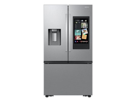 25 cu. ft. Mega Capacity Counter Depth 3-Door French Door Refrigerator with Family Hub™ in Stainless Steel - RF27CG5900SRAA For Discount