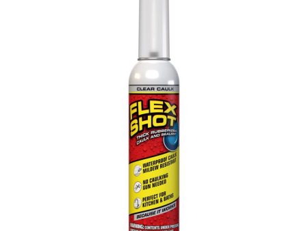 Flex Seal Family of Products Flex Shot Clear Rubber All Purpose Waterproof Sealant 8 oz Hot on Sale