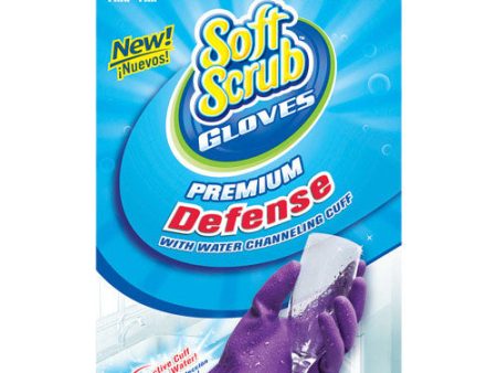 Soft Scrub Rubber Cleaning Gloves M Purple 1 pair on Sale