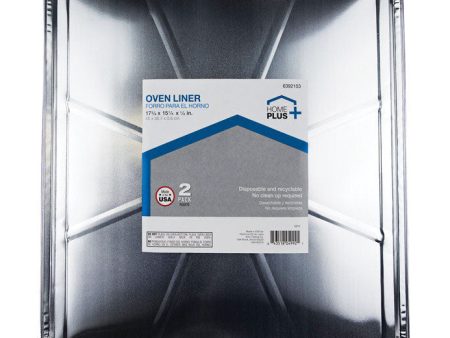 Home Plus Durable Foil 15-1 4 in. W X 17-3 4 in. L Oven Liner Silver 2 pk Fashion