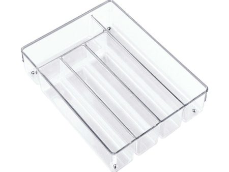 iDesign Linus 2 in. H X 14 in. W X 11 in. D Plastic Cutlery Tray Supply