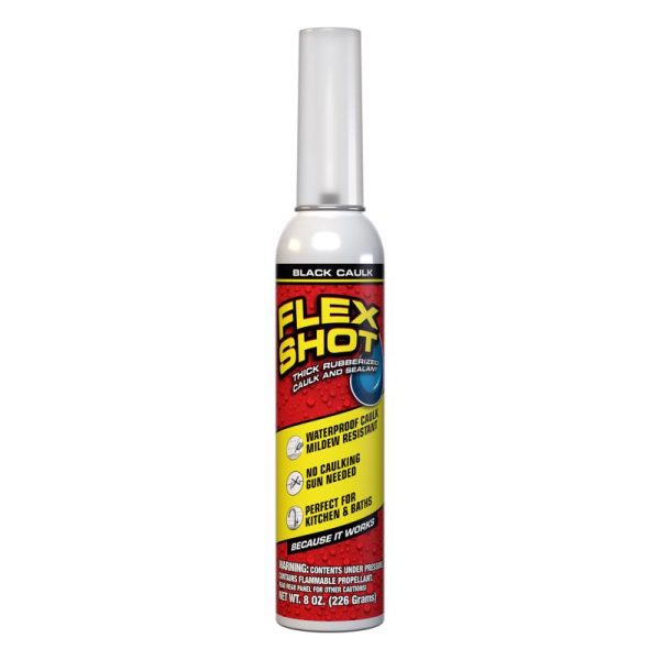 Flex Seal Family of Products Flex Shot Black Rubber All Purpose Waterproof Sealant 8 oz Online now